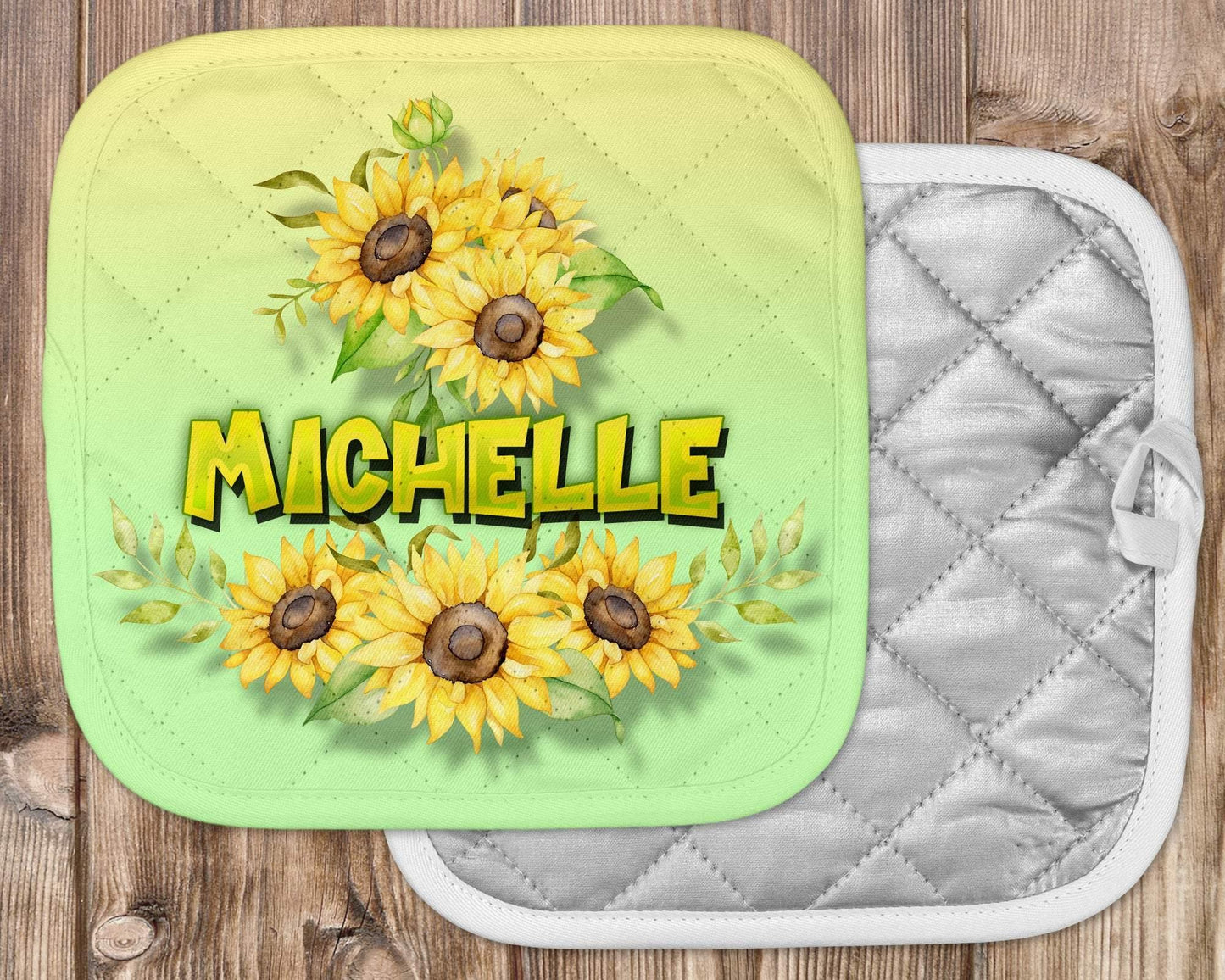 Personalized Sunflower Art Potholder|Kitchen Decor|Home Decor| - Schoppix Gifts