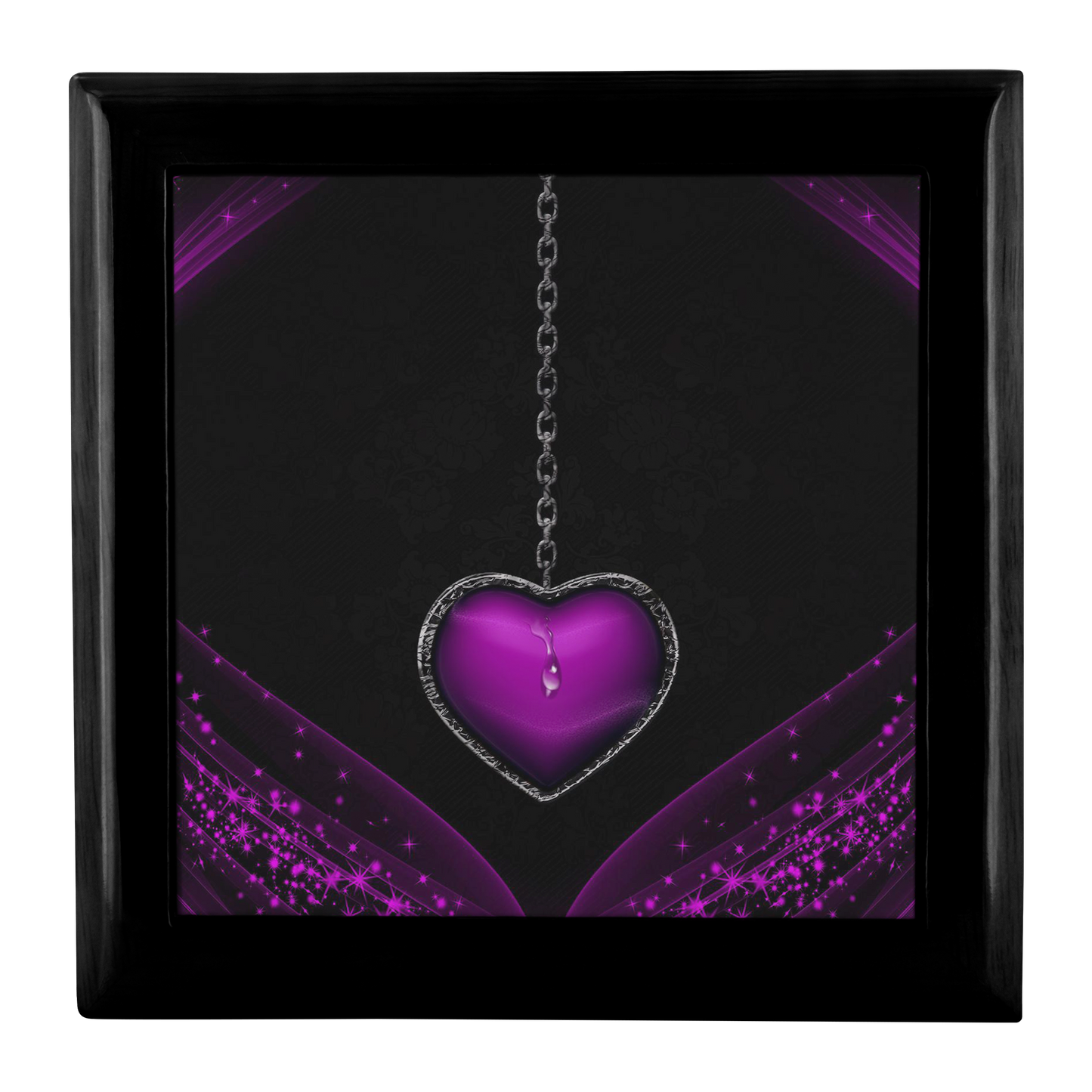 Purple Heart Locket Jewelry Box - Schoppix Gifts