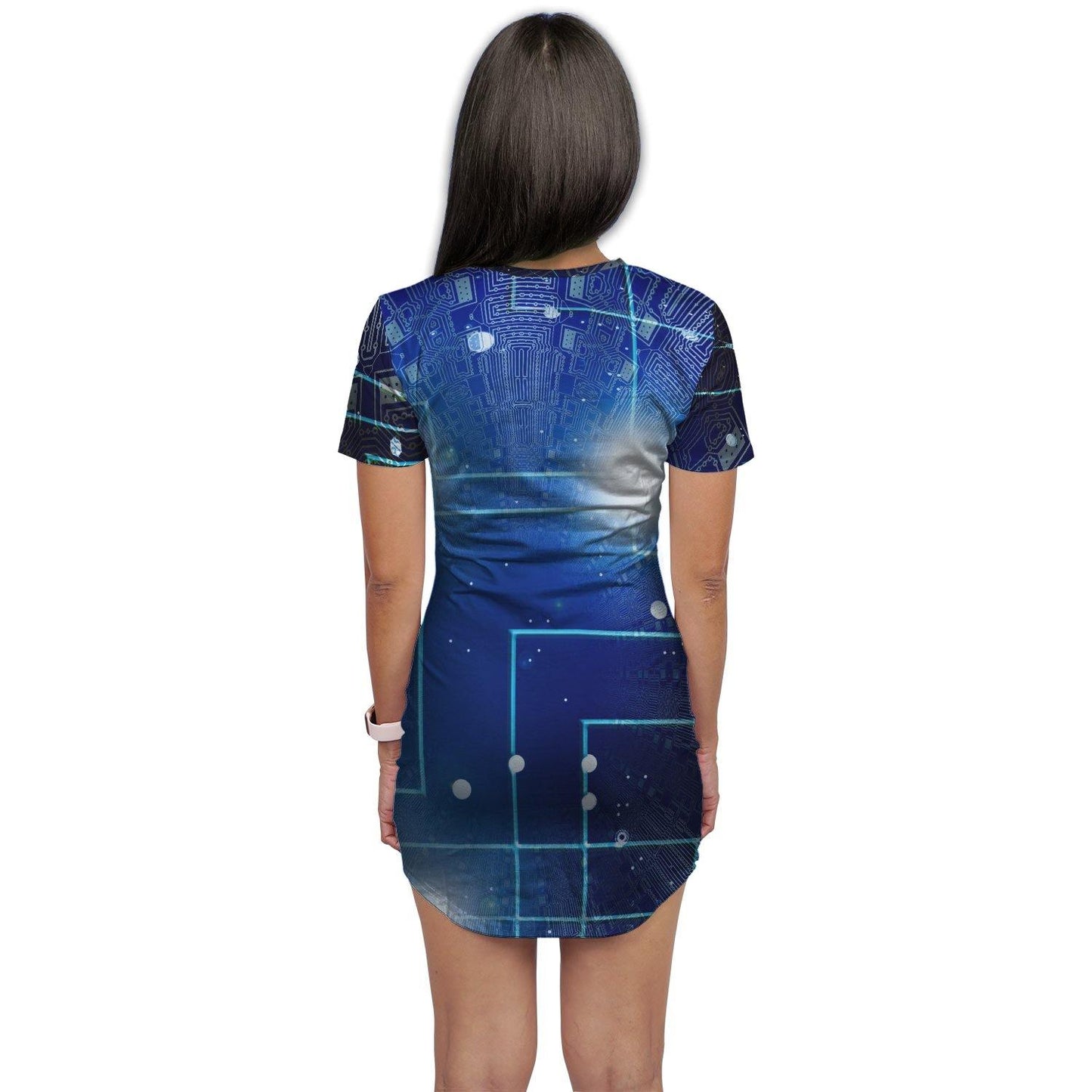 Light Grid T-Shirt Dress - Schoppix Gifts