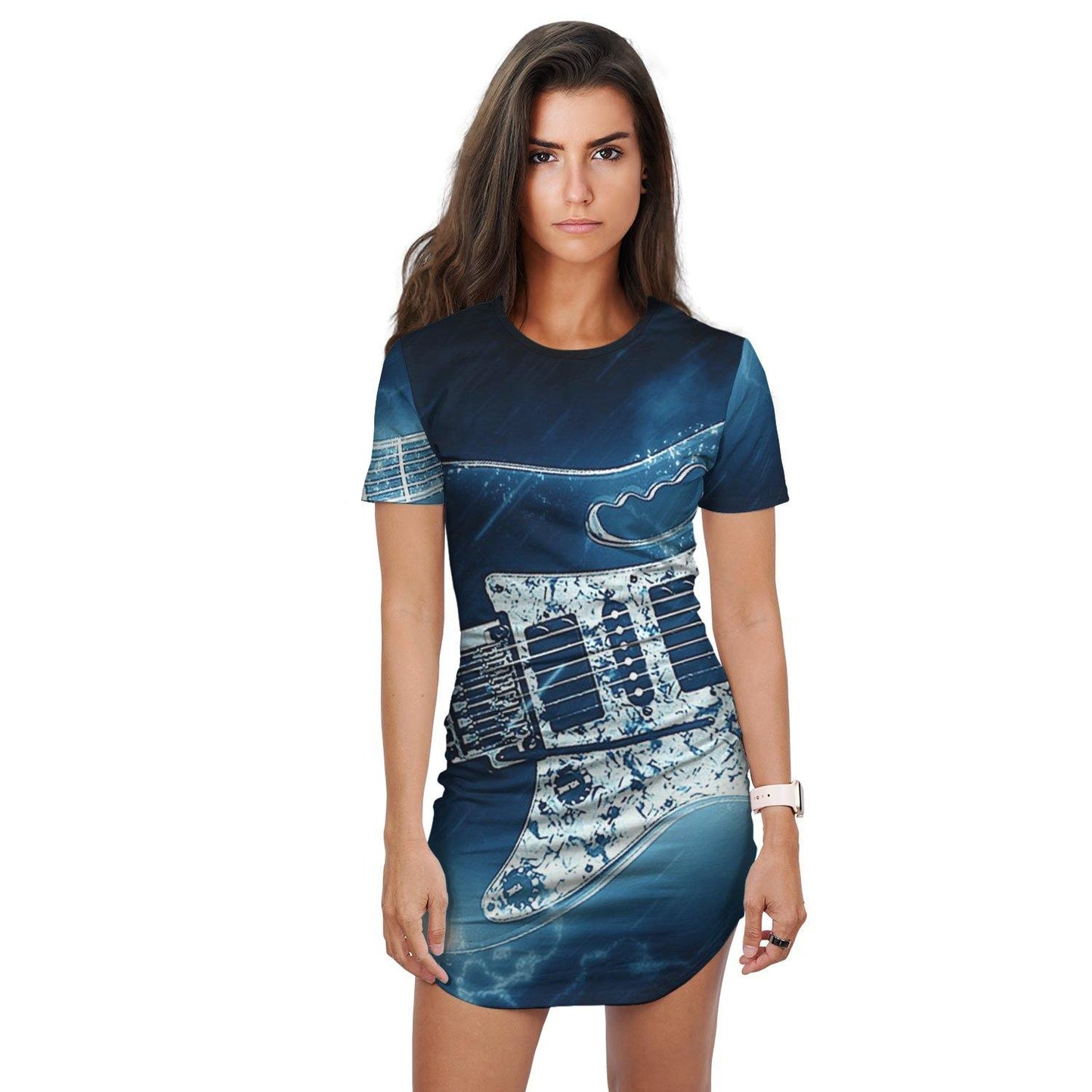 Guitar T-Shirt Dress - Schoppix Gifts