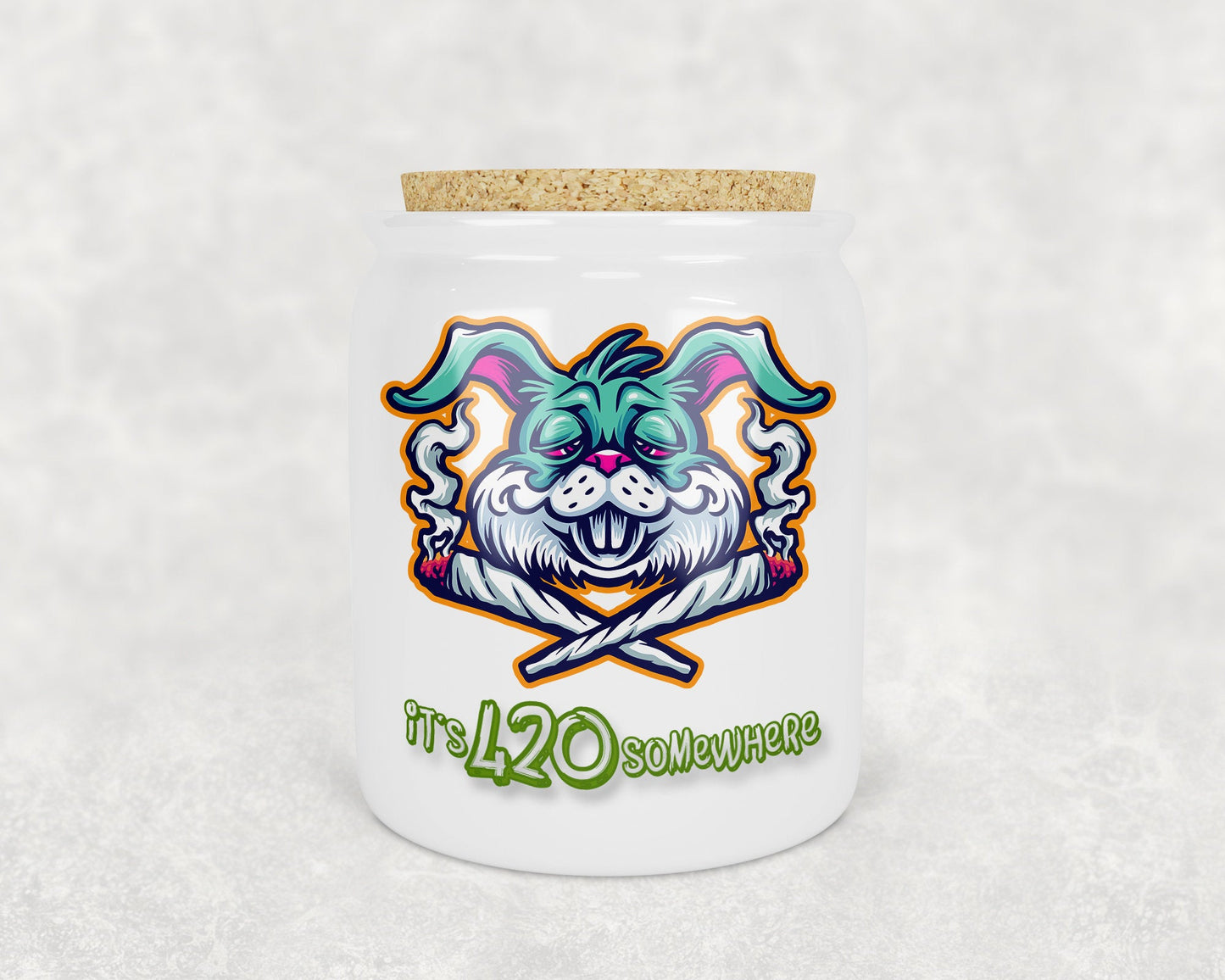 Stoned Bunny Marijuana Herb Stash Jar - Schoppix Gifts