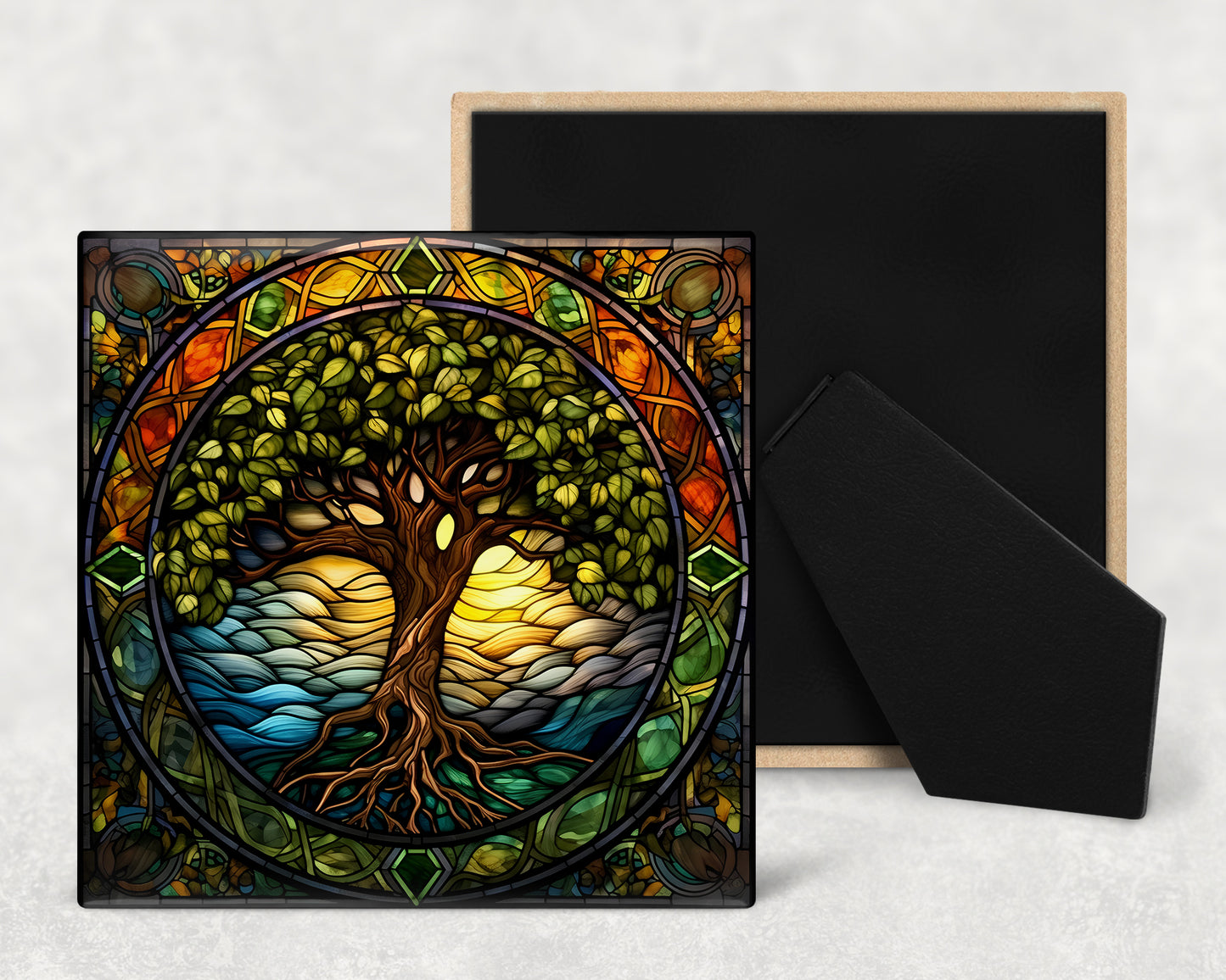 a card with a tree of life on it