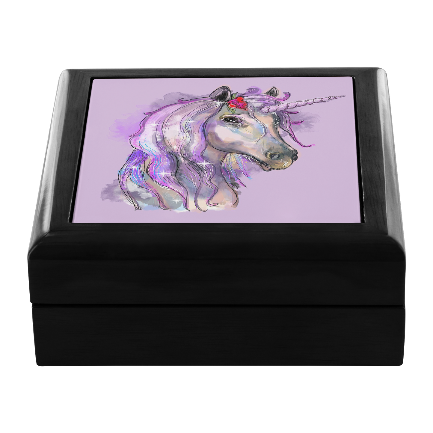 Watercolor Style Unicorn Jewelry Box - Schoppix Gifts