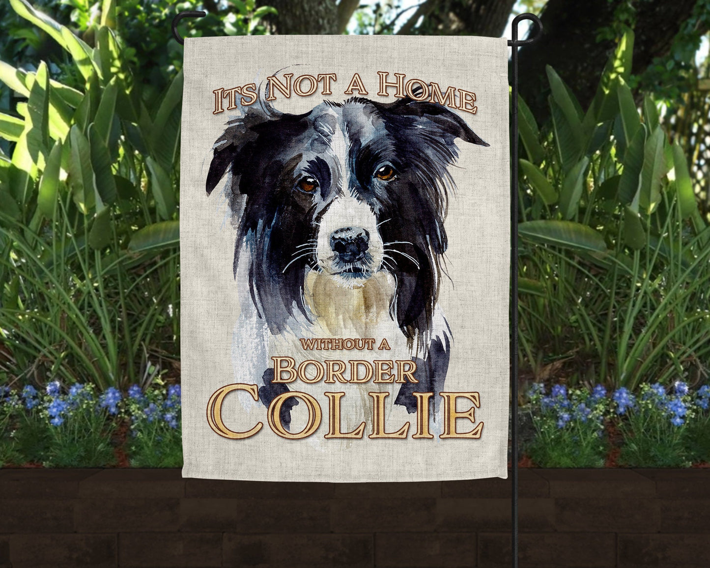 Border Collie Home Linen Garden Flag|Outdoor Decor|Garden Decor|Home Decor - Schoppix Gifts