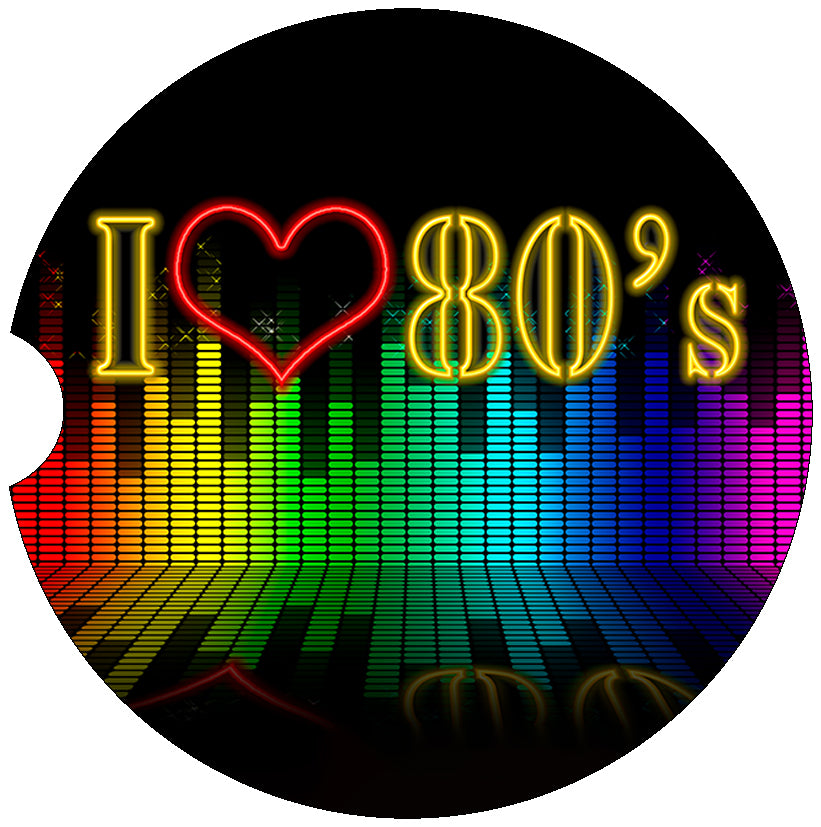 I Love the 80s Car Coasters/Set of 2