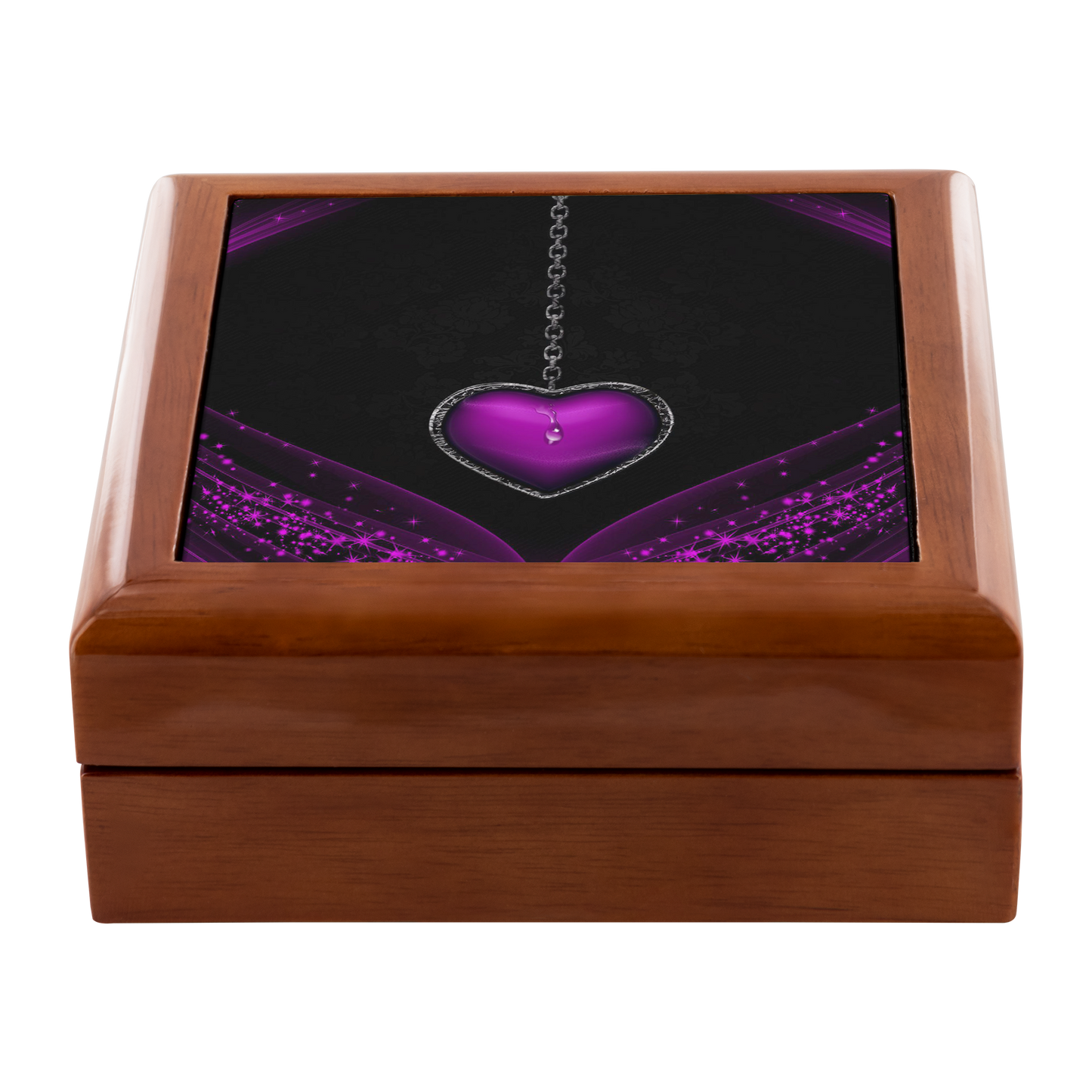Purple Heart Locket Jewelry Box - Schoppix Gifts