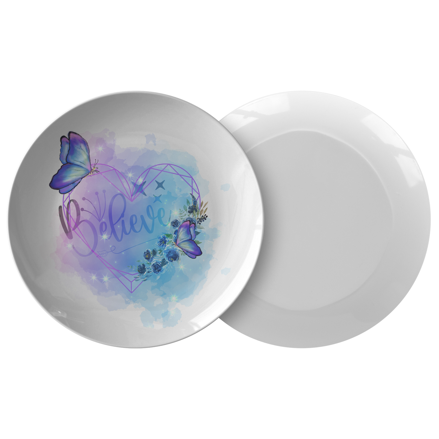 Believe Butterfly Decorative Plate