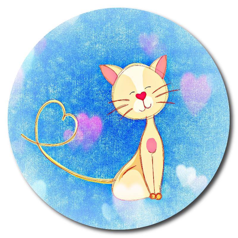 Cat Love Illustration Drink Coasters - Schoppix Gifts