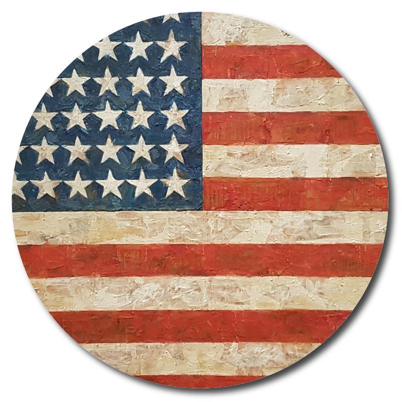 Rustic Look American Flag Drink Coasters - Schoppix Gifts