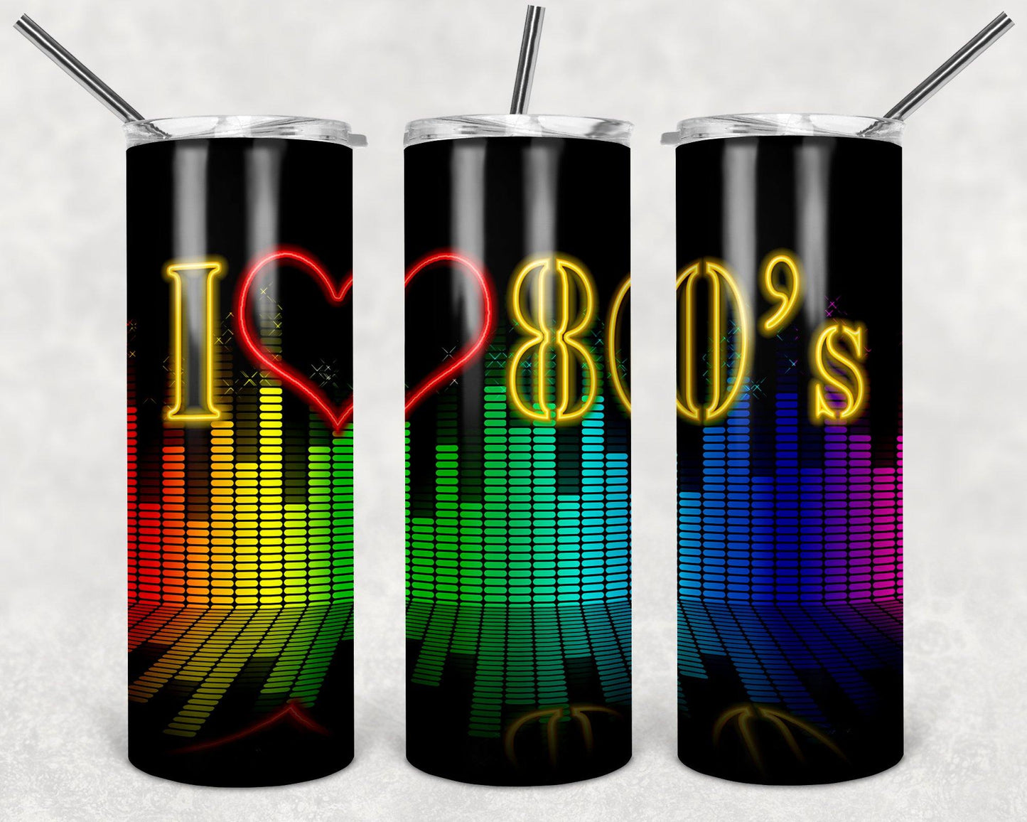 I Love the 80's 20oz Stainless Steel Tumbler - Schoppix Gifts