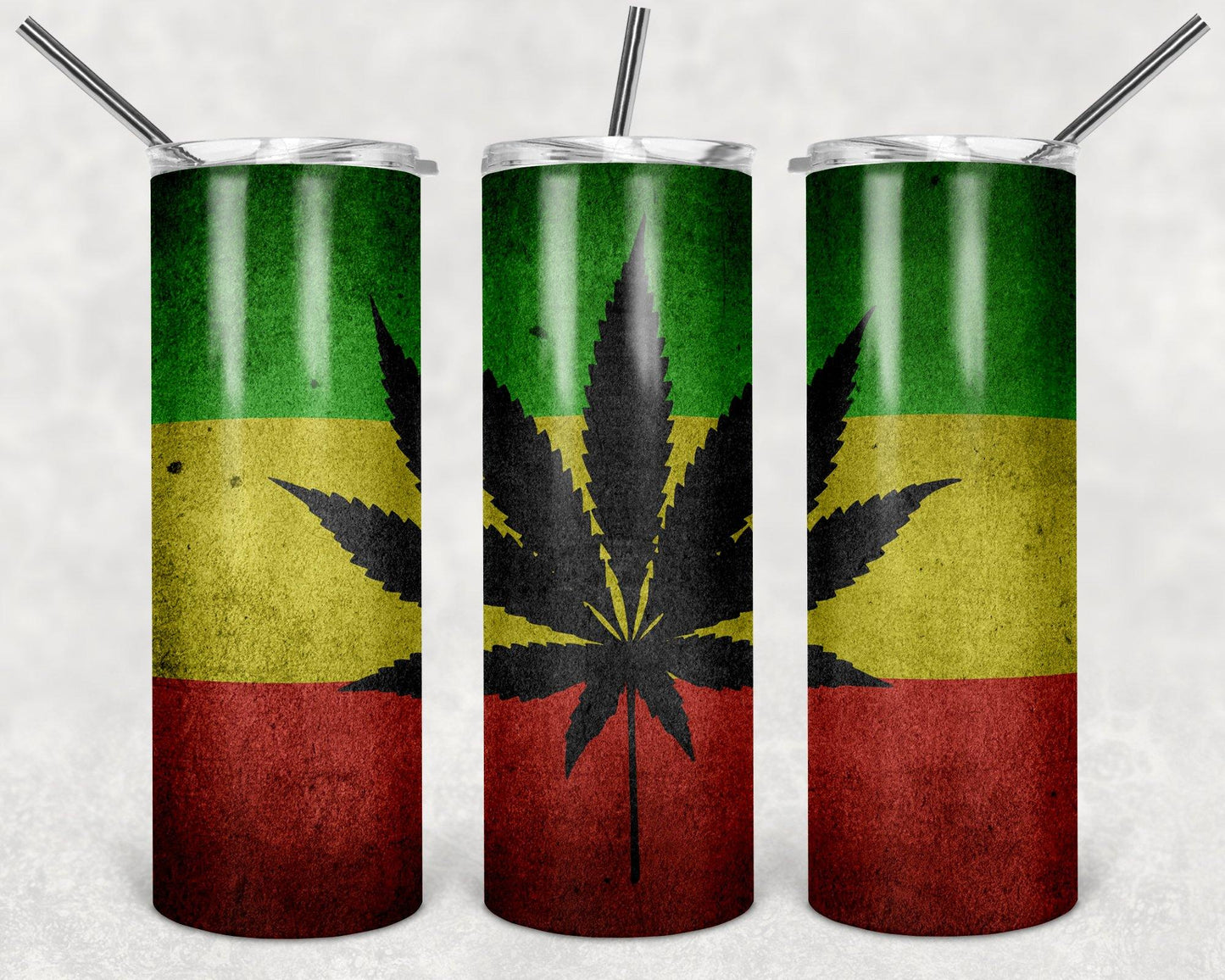 Marijuana Leaf Flag 20oz Stainless Steel Tumbler - Schoppix Gifts