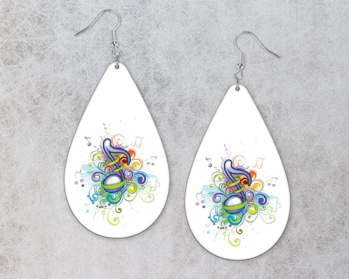 Music Notes Teardrop Earrings - Schoppix Gifts