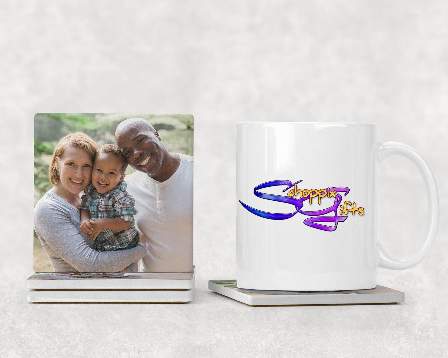 Create Your Own Square Drink Coaster-Set of 4- Available in 4 styles! - Schoppix Gifts
