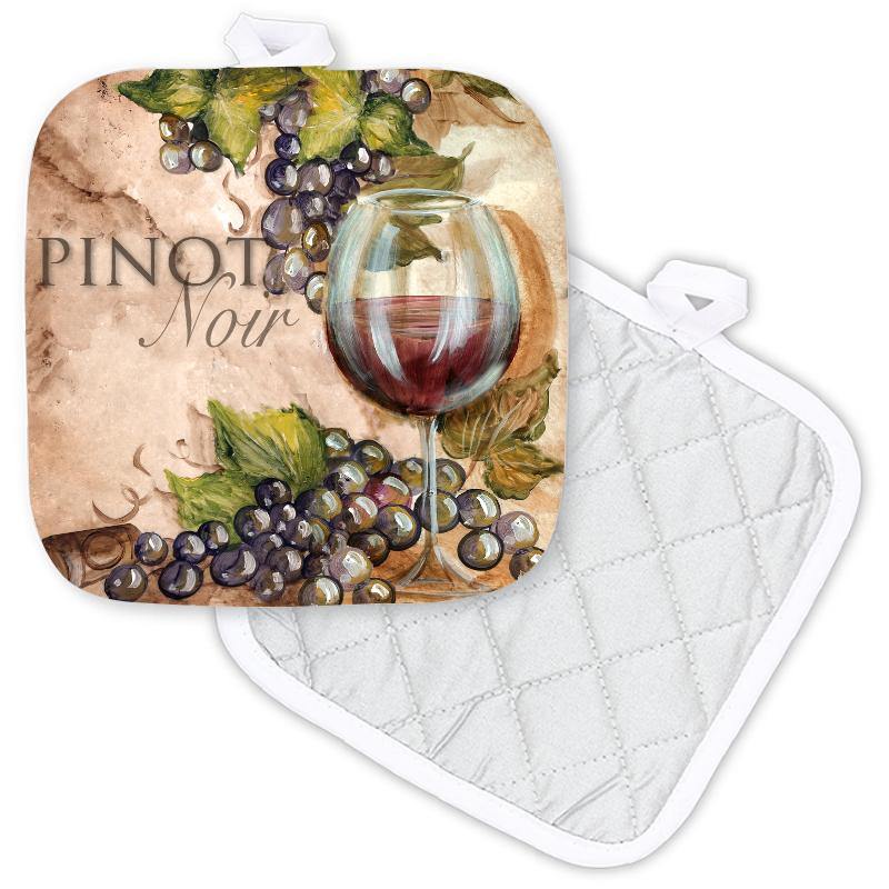 Vintage Look Pinot Noir Wine Potholder - Schoppix Gifts