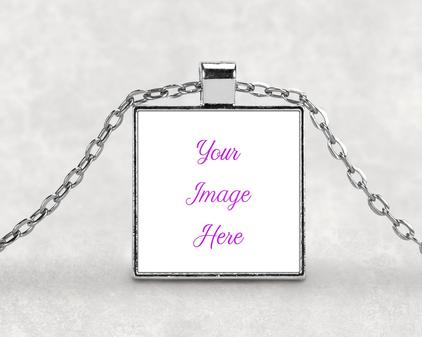 Create Your Own Square Bezel Pendant - Schoppix Gifts