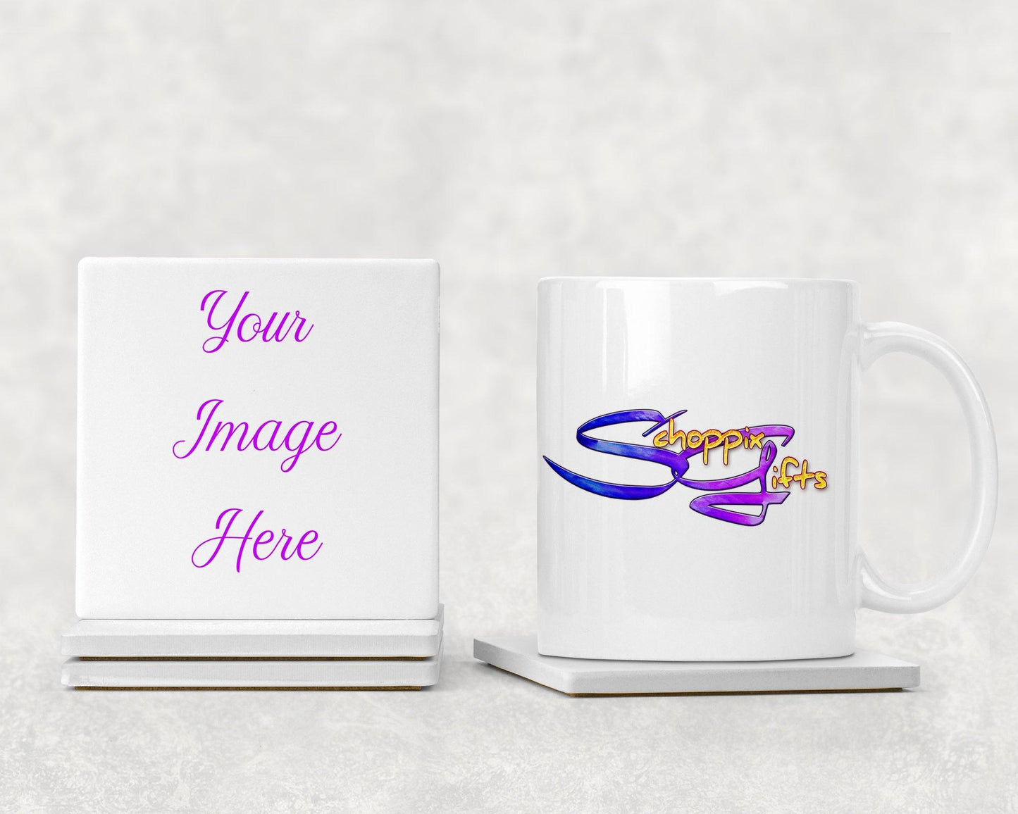 Create Your Own Square Drink Coaster-Set of 4- Available in 4 styles! - Schoppix Gifts