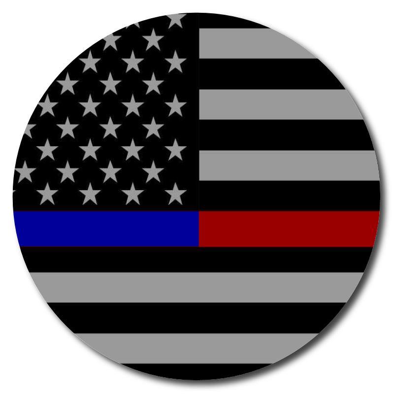 Split Red Line/Blue Line Drink Coasters - Schoppix Gifts