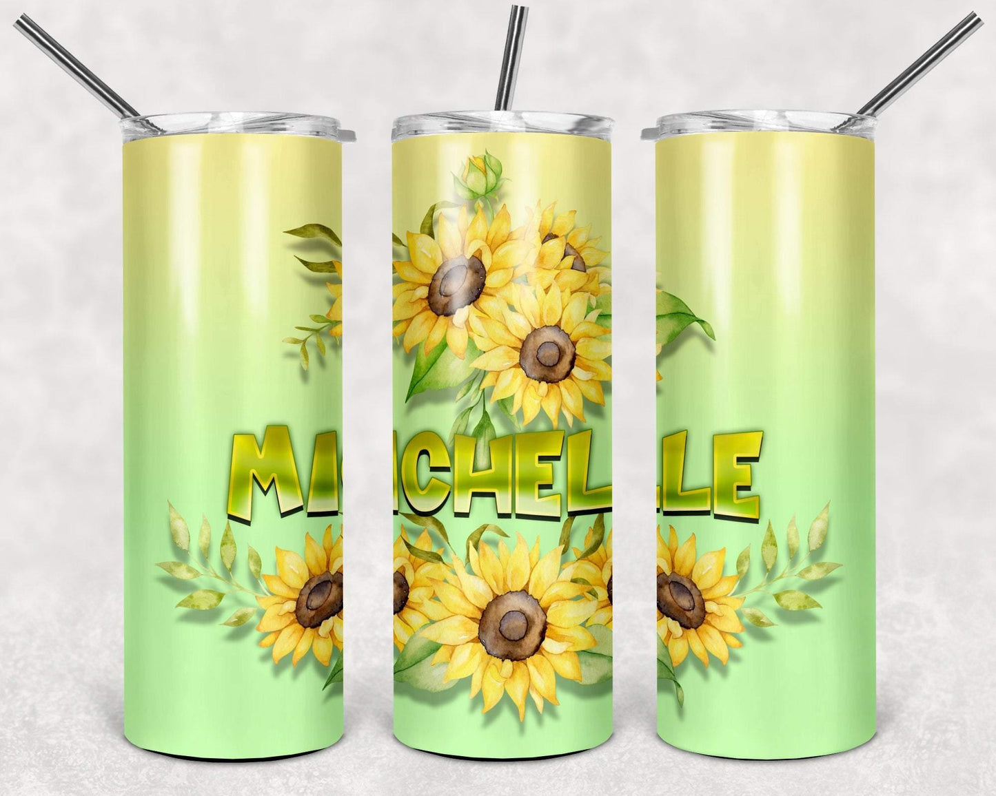 Personalized Sunflower 20oz Stainless Steel Tumbler - Schoppix Gifts