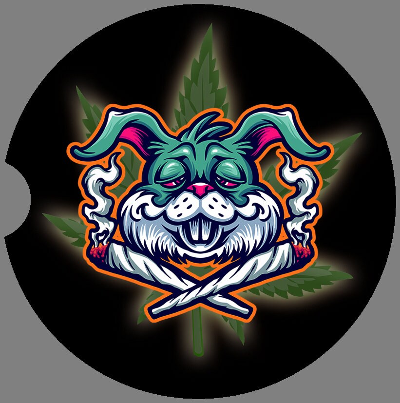 Cool Cannabis Art Sandstone Car Coasters - 1 Pair - 8 Designs to chose from - Schoppix Gifts