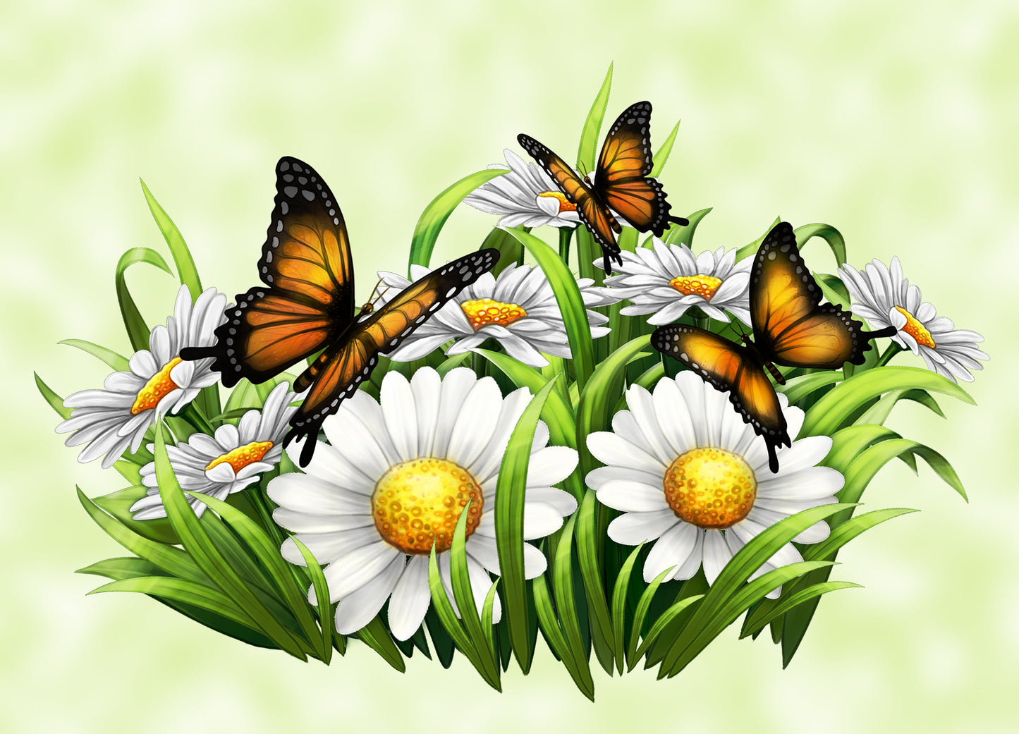 Monarch Butterflies and Daisies Art Glass Cutting Board|Kitchen Decor|Home Decor - Schoppix Gifts
