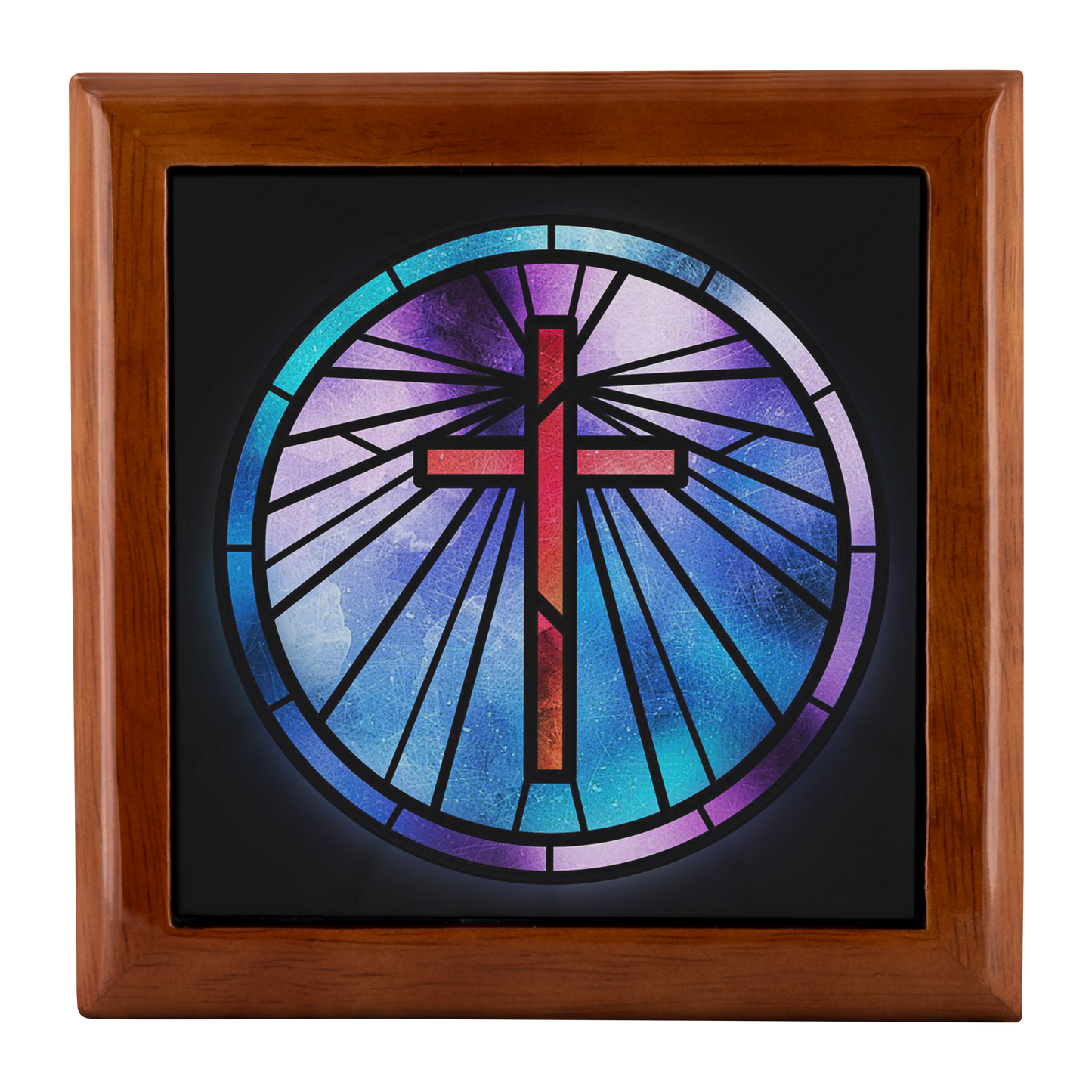 Stained Glass Cross Jewelry Box - Schoppix Gifts