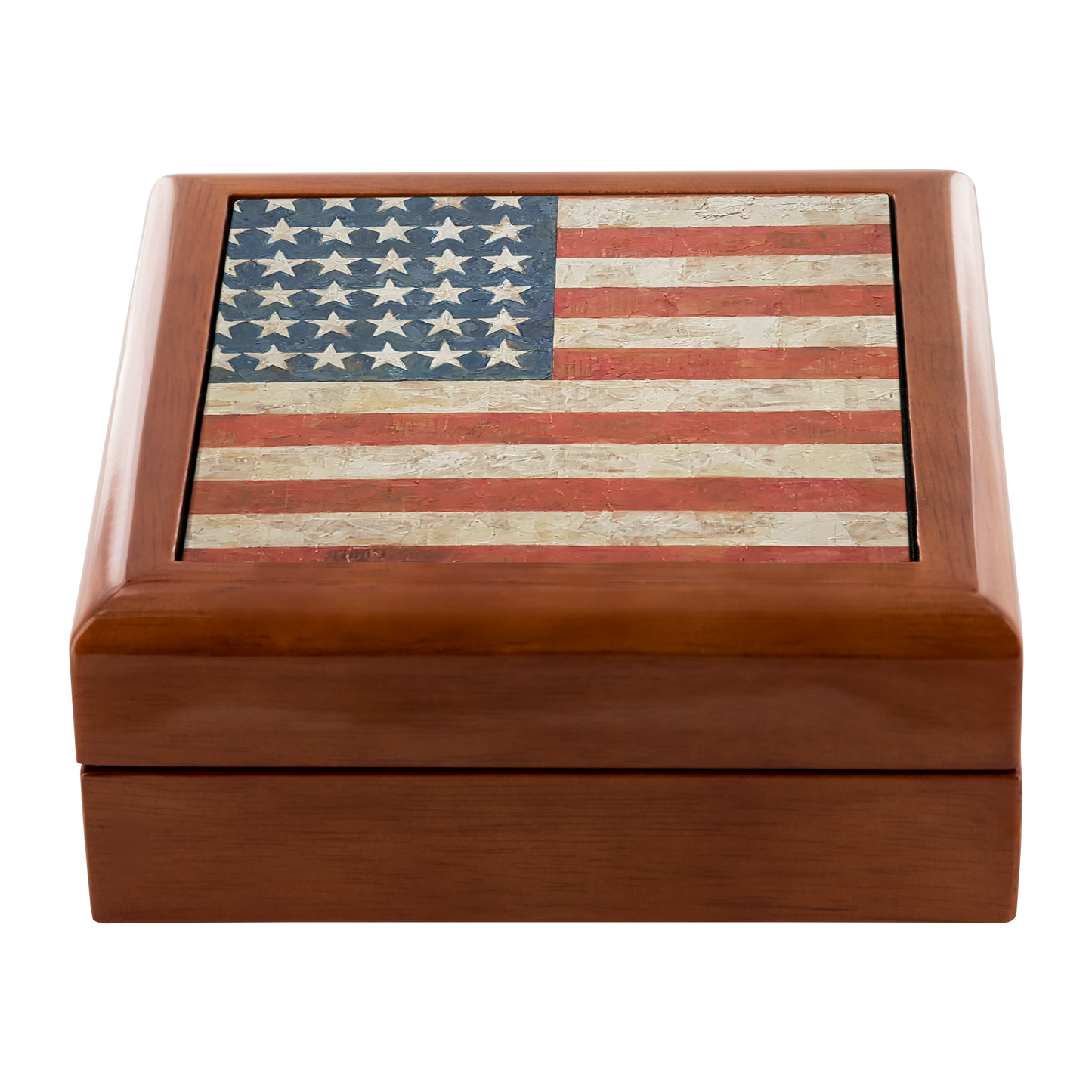 Rustic American Flag Jewelry Box - Schoppix Gifts