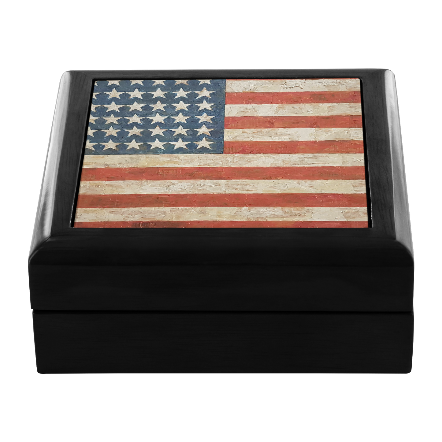 Rustic American Flag Jewelry Box - Schoppix Gifts