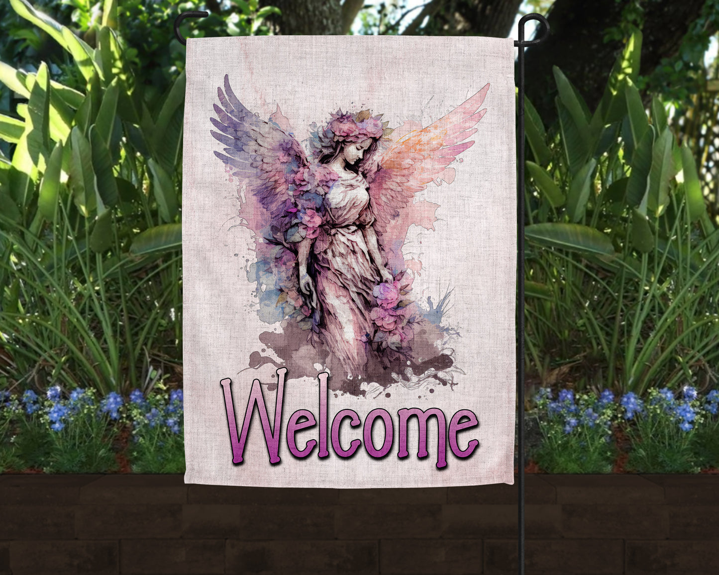 Cute Snowman Art Linen Garden Flag