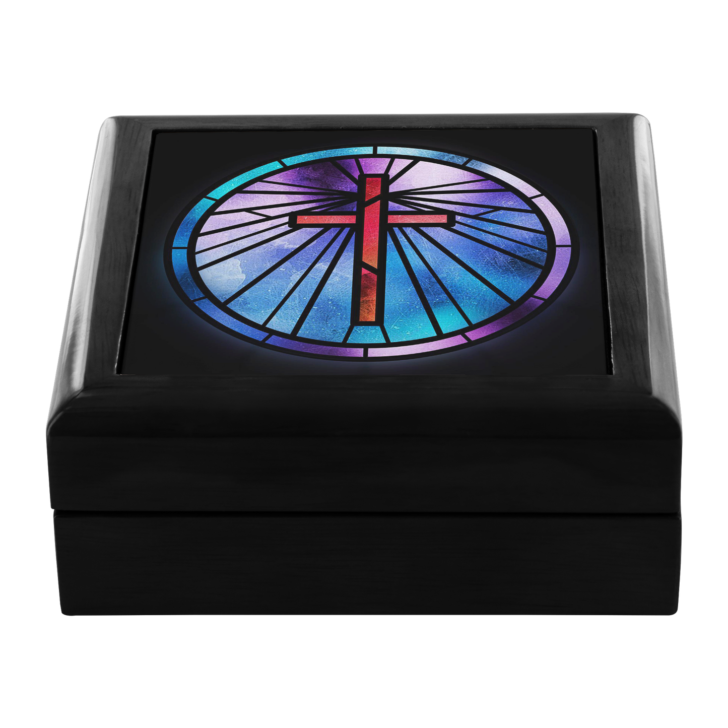 Stained Glass Cross Jewelry Box - Schoppix Gifts