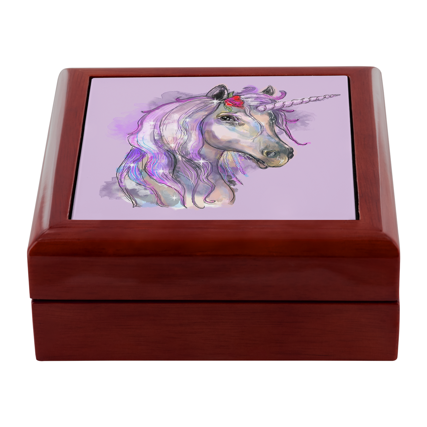 Watercolor Style Unicorn Jewelry Box - Schoppix Gifts
