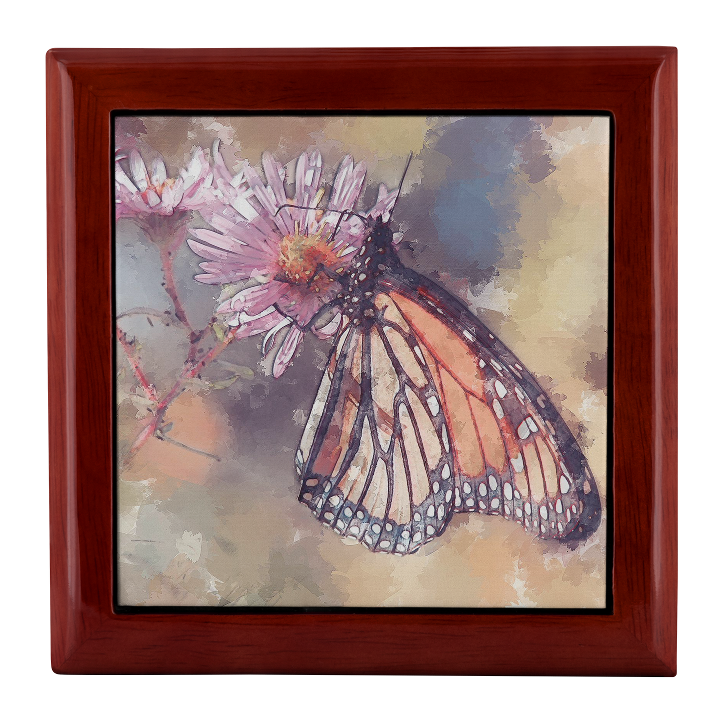 Painted Style Monarch Butterfly Jewelry Box - Schoppix Gifts