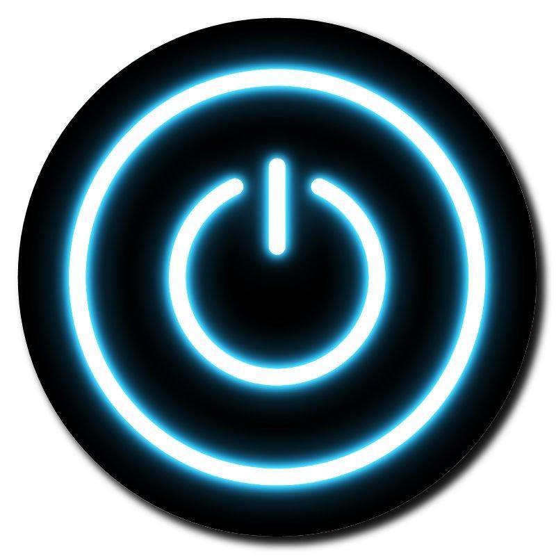 Round Glowing Power Button Drink Coaster-Set of 4- Available in 4 styles! - Schoppix Gifts