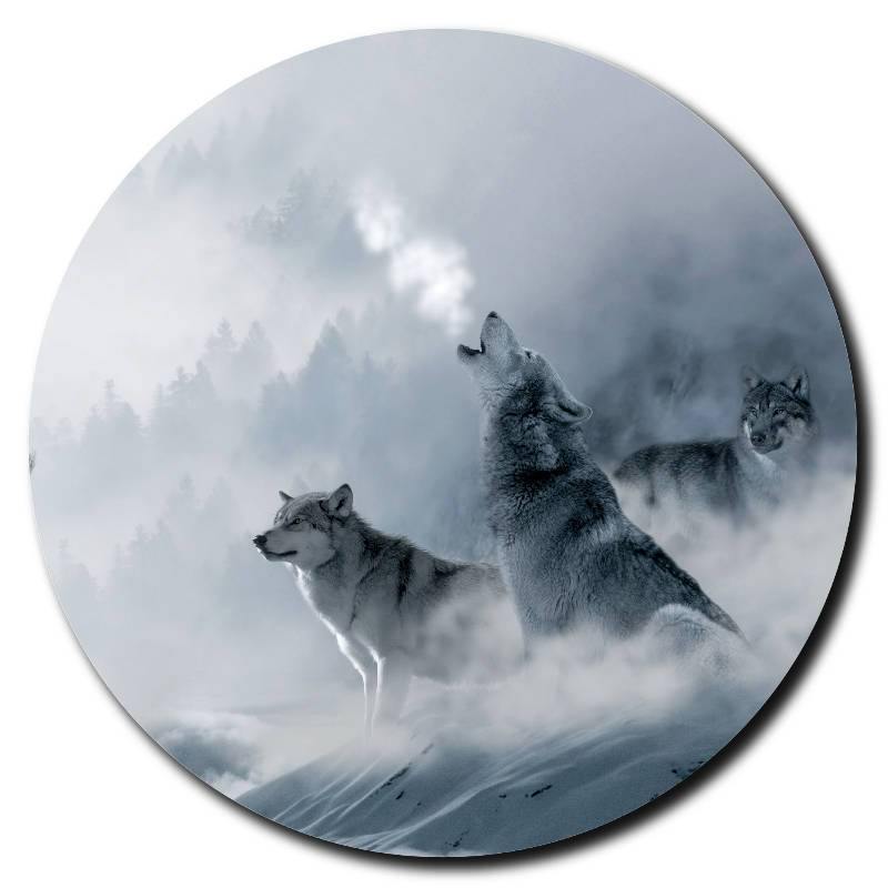 Round Beautiful wolf/Wolves Drink Coaster-Set of 4- Available in 4 styles! - Schoppix Gifts
