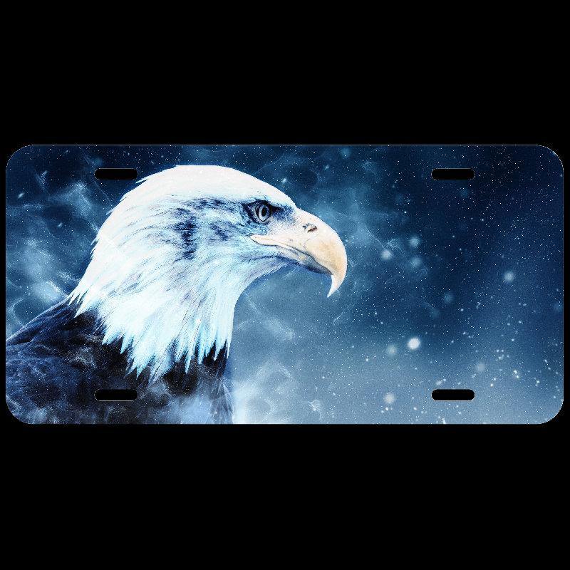Beautiful Bald Eagle Art Aluminum License Plate - Schoppix Gifts