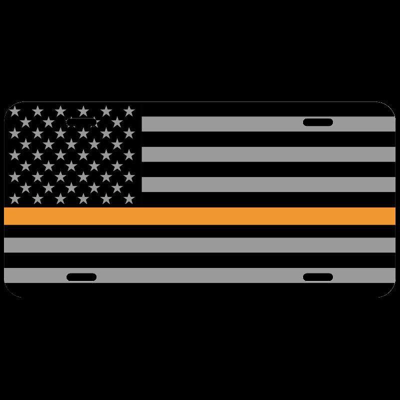 Thin Line Aluminum License Plates - Available in Blue, Red, Gray, Green and Orange Lines - Schoppix Gifts