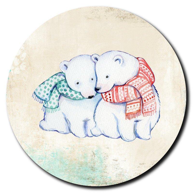 Winter Animals Sandstone Drink Coasters - Set of 4 - Schoppix Gifts