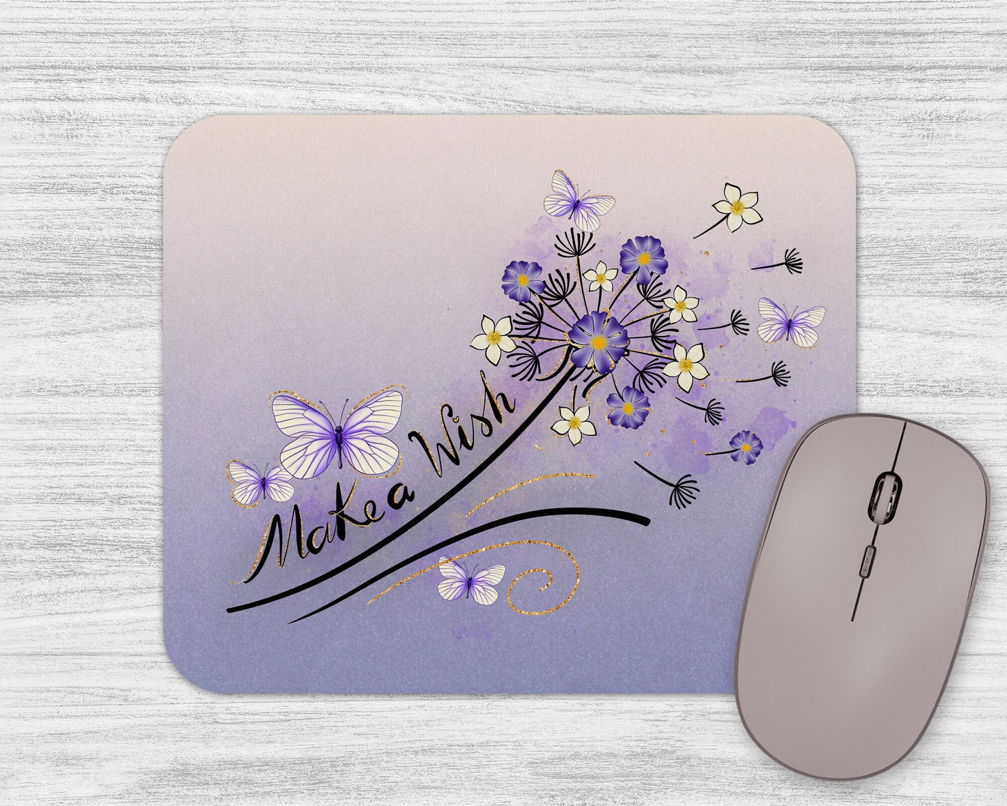 Inspirational Dandelion Art Rubber Mousepad - 2 Design Choices