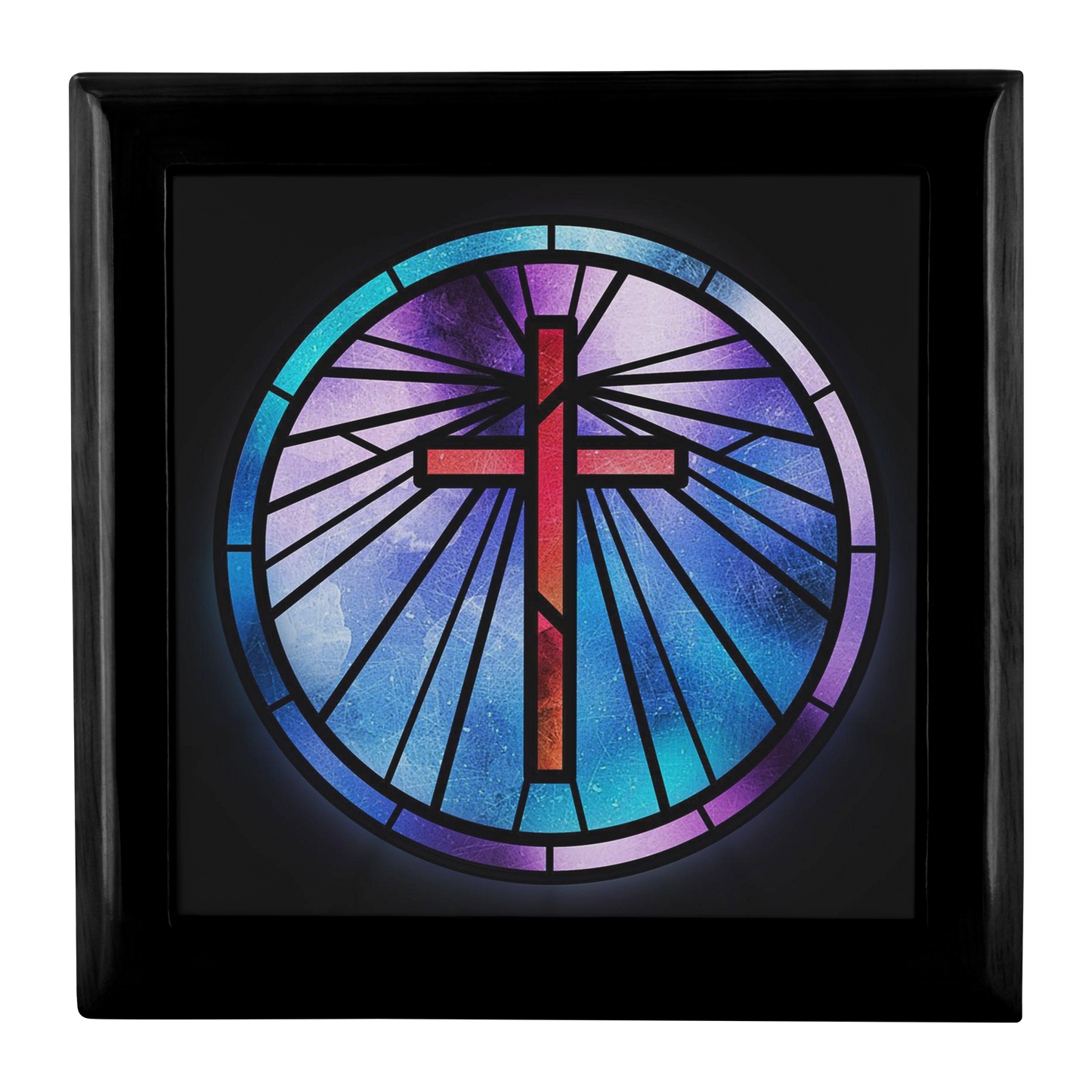 Stained Glass Cross Jewelry Box - Schoppix Gifts