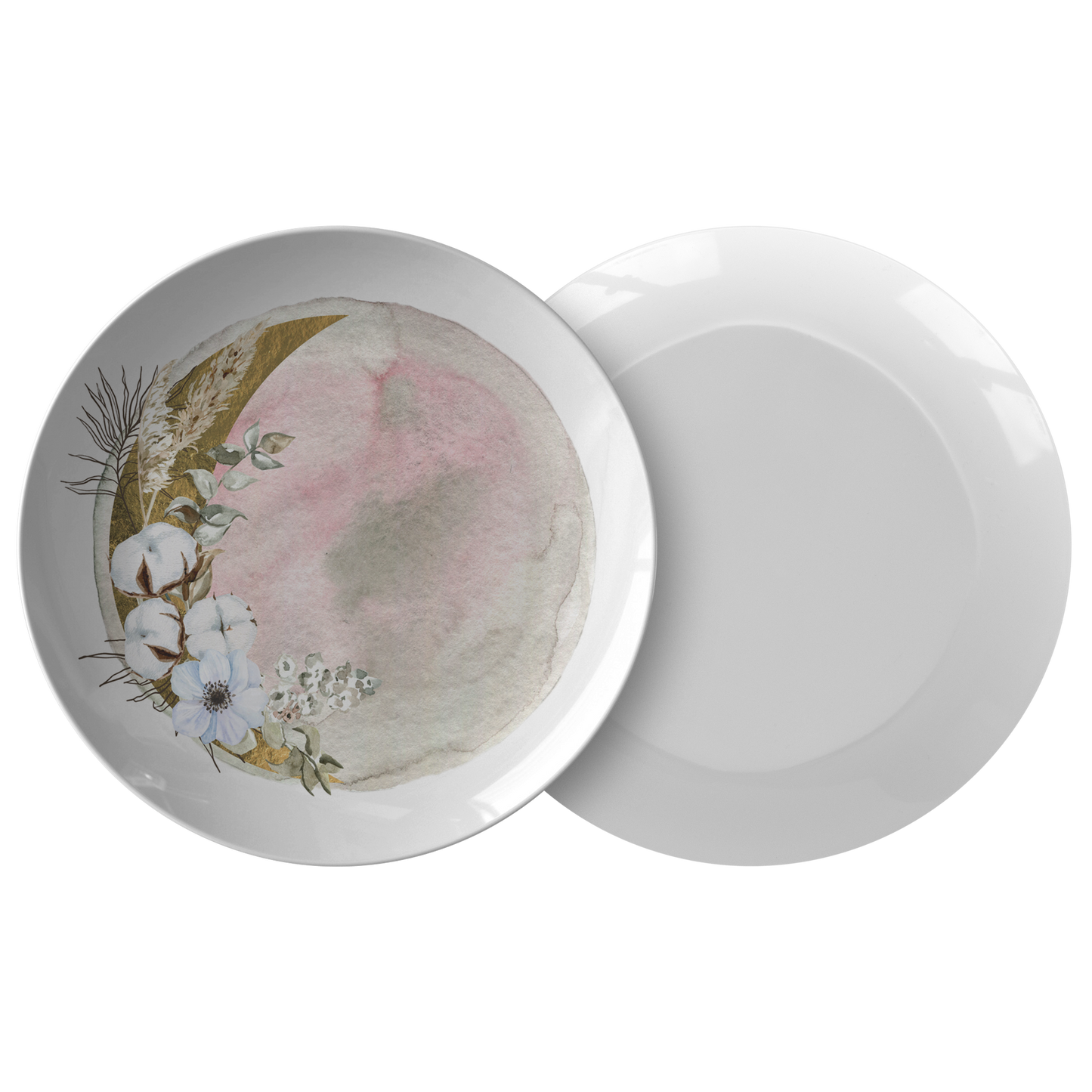 Boho Flower Art Decorative Plate