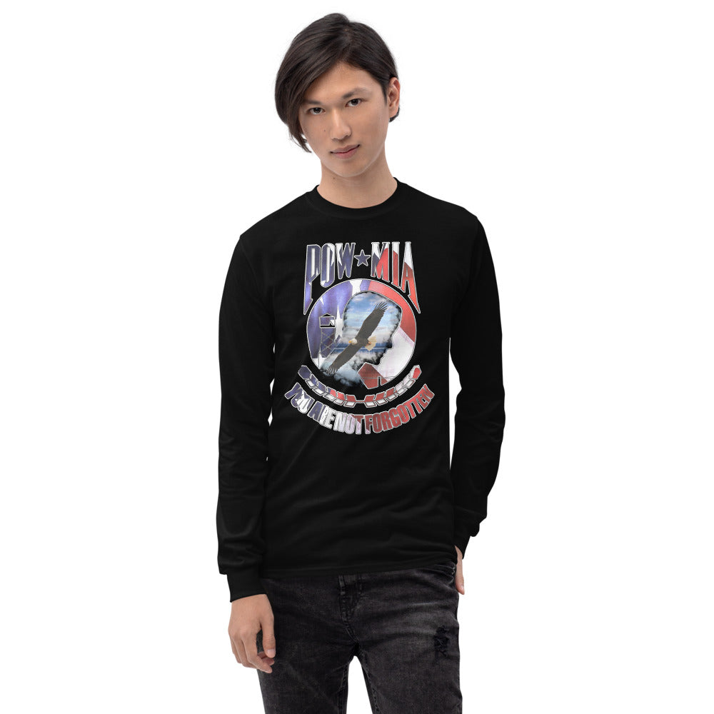 Men's POW/MIA Red, White & Blue Long Sleeve Tee