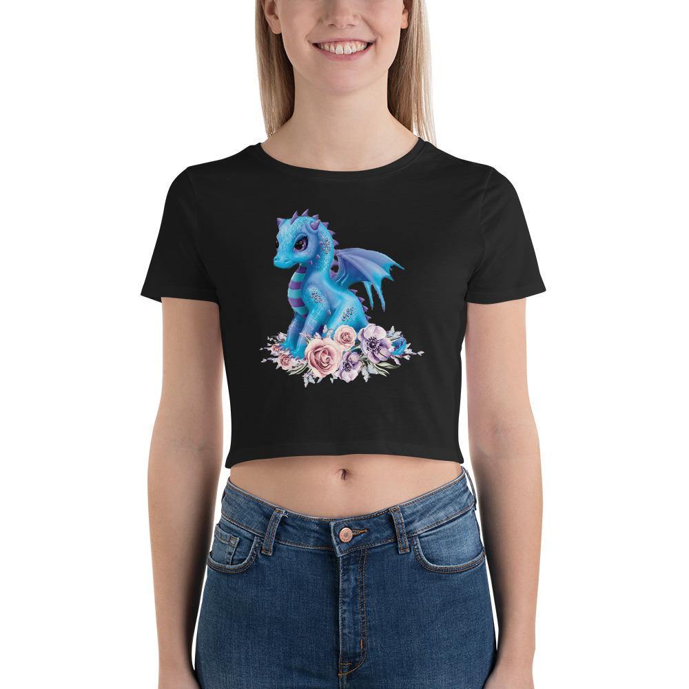 Cute Dragon Women’s Crop Tee - Schoppix Gifts