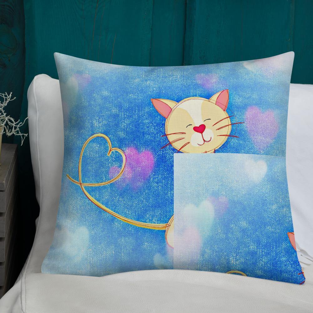 Cute Illustrated Cat Throw Pillow - Schoppix Gifts