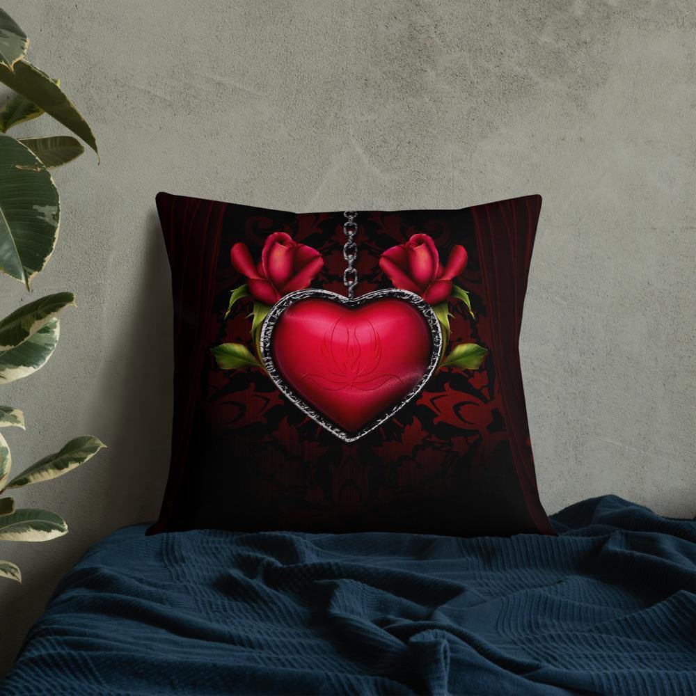 Red Heart Locket Throw Pillow - Schoppix Gifts