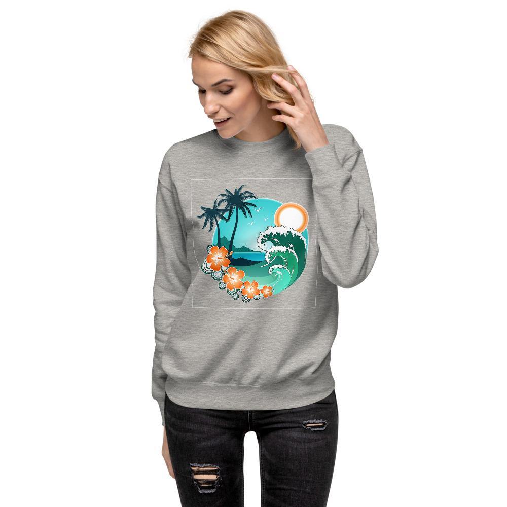 Island Waves Unisex Fleece Pullover - Schoppix Gifts