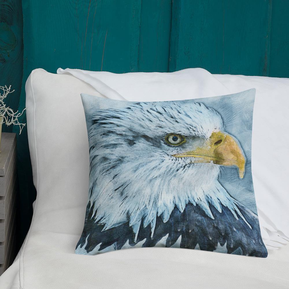 Grunge Bald Eagle Throw Pillow - Schoppix Gifts