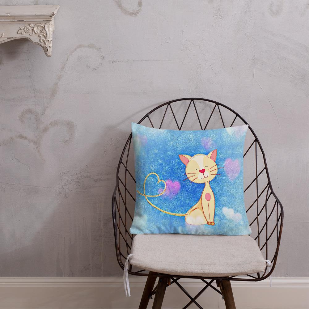 Cute Illustrated Cat Throw Pillow - Schoppix Gifts