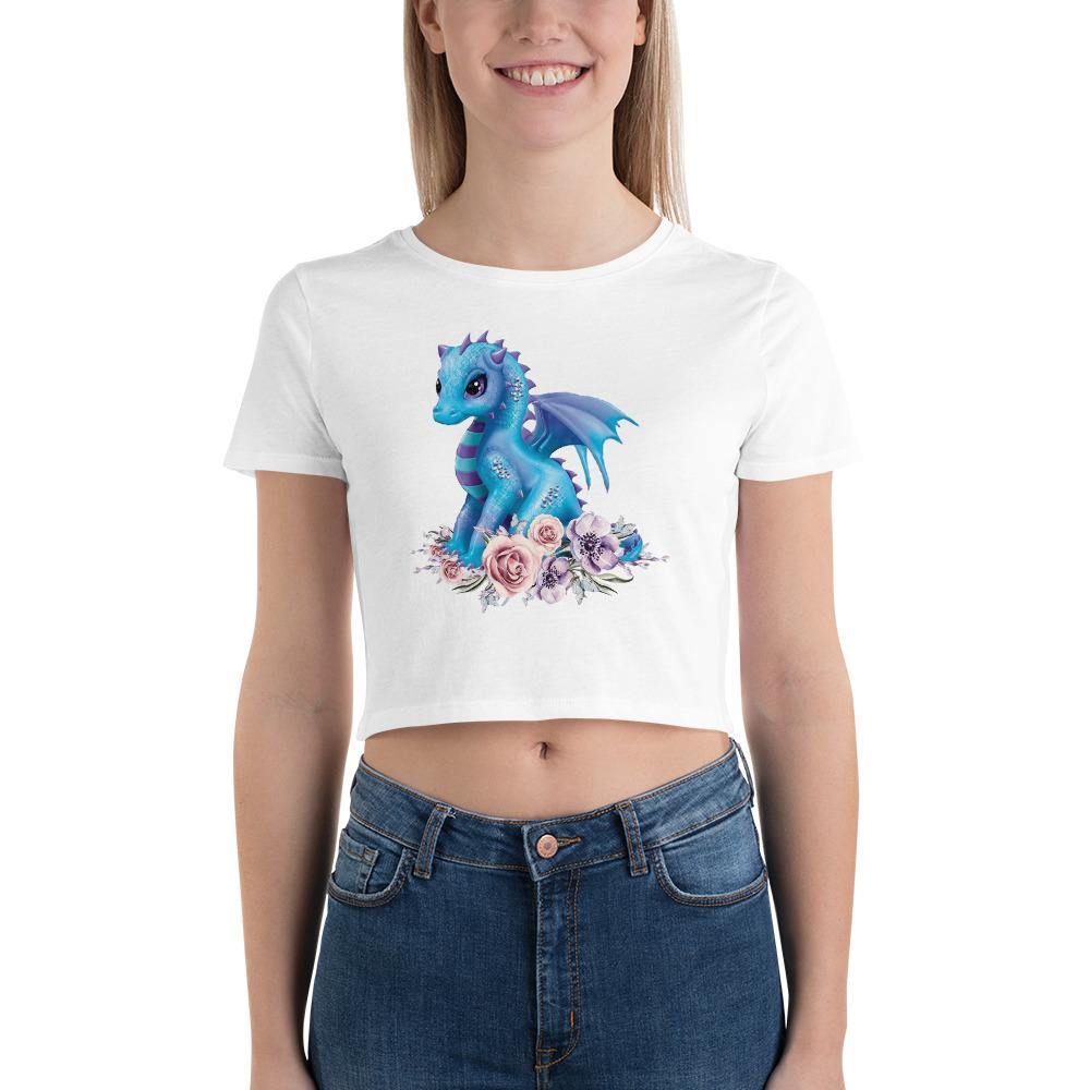 Cute Dragon Women’s Crop Tee - Schoppix Gifts