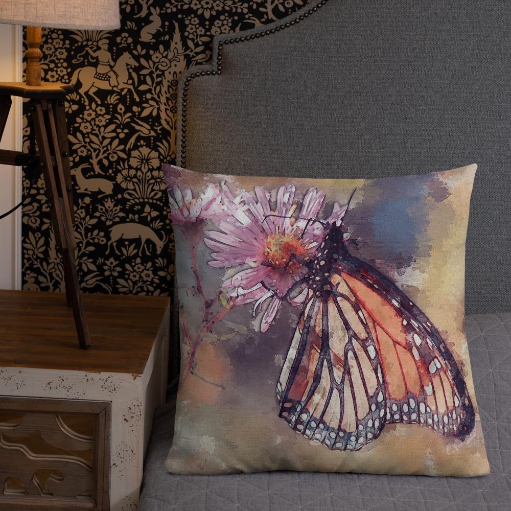 Painted Look Monarch Throw Pillow - Schoppix Gifts