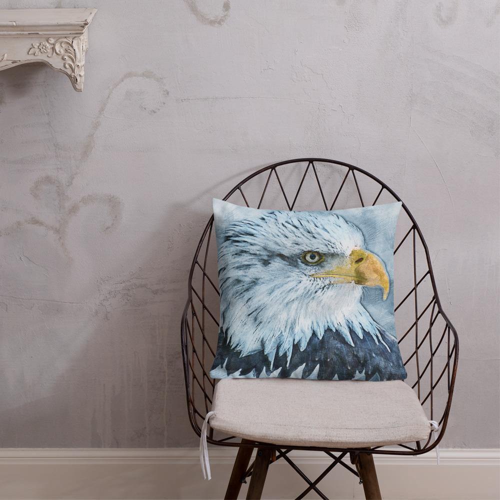 Grunge Bald Eagle Throw Pillow - Schoppix Gifts