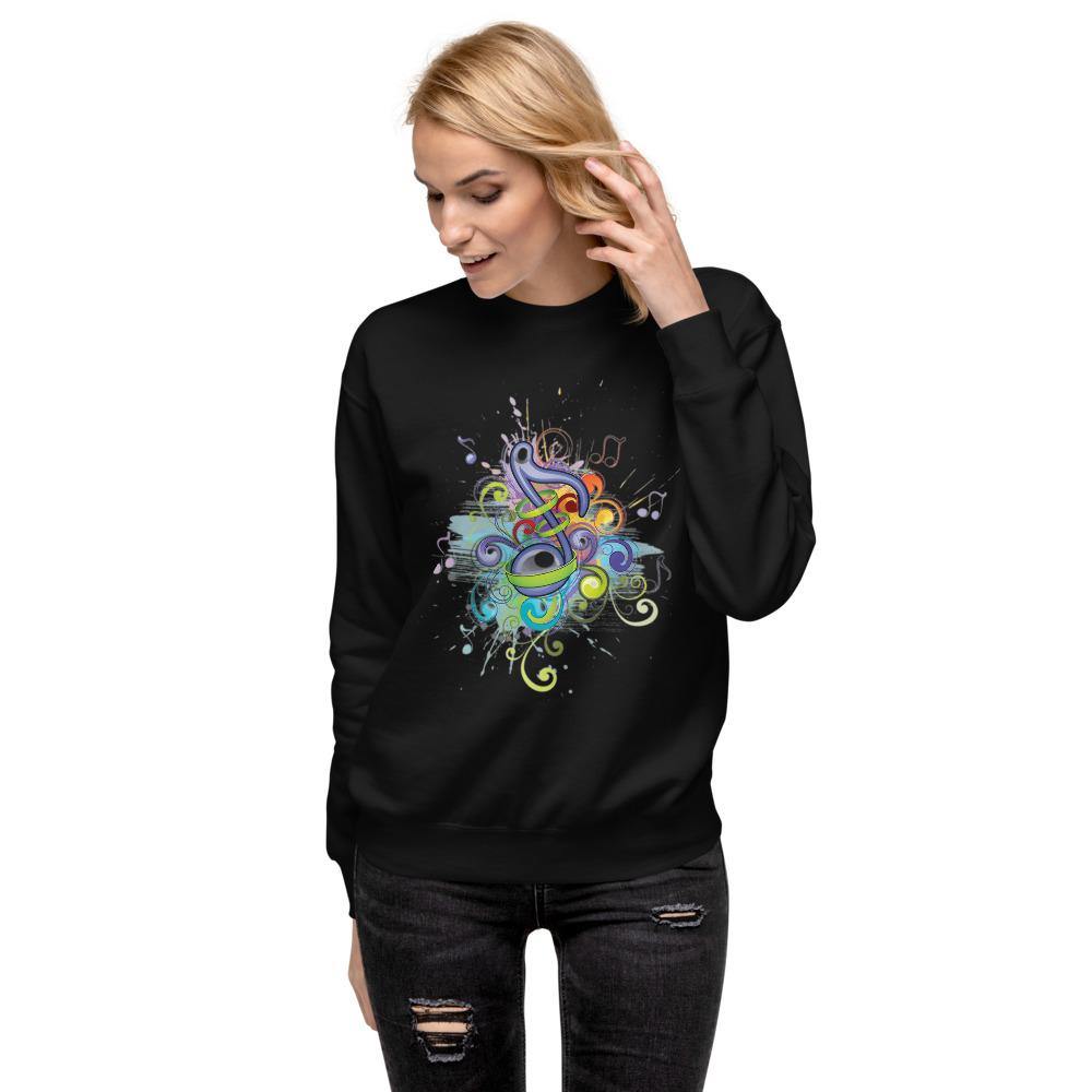 Music Note Unisex Fleece Pullover - Schoppix Gifts